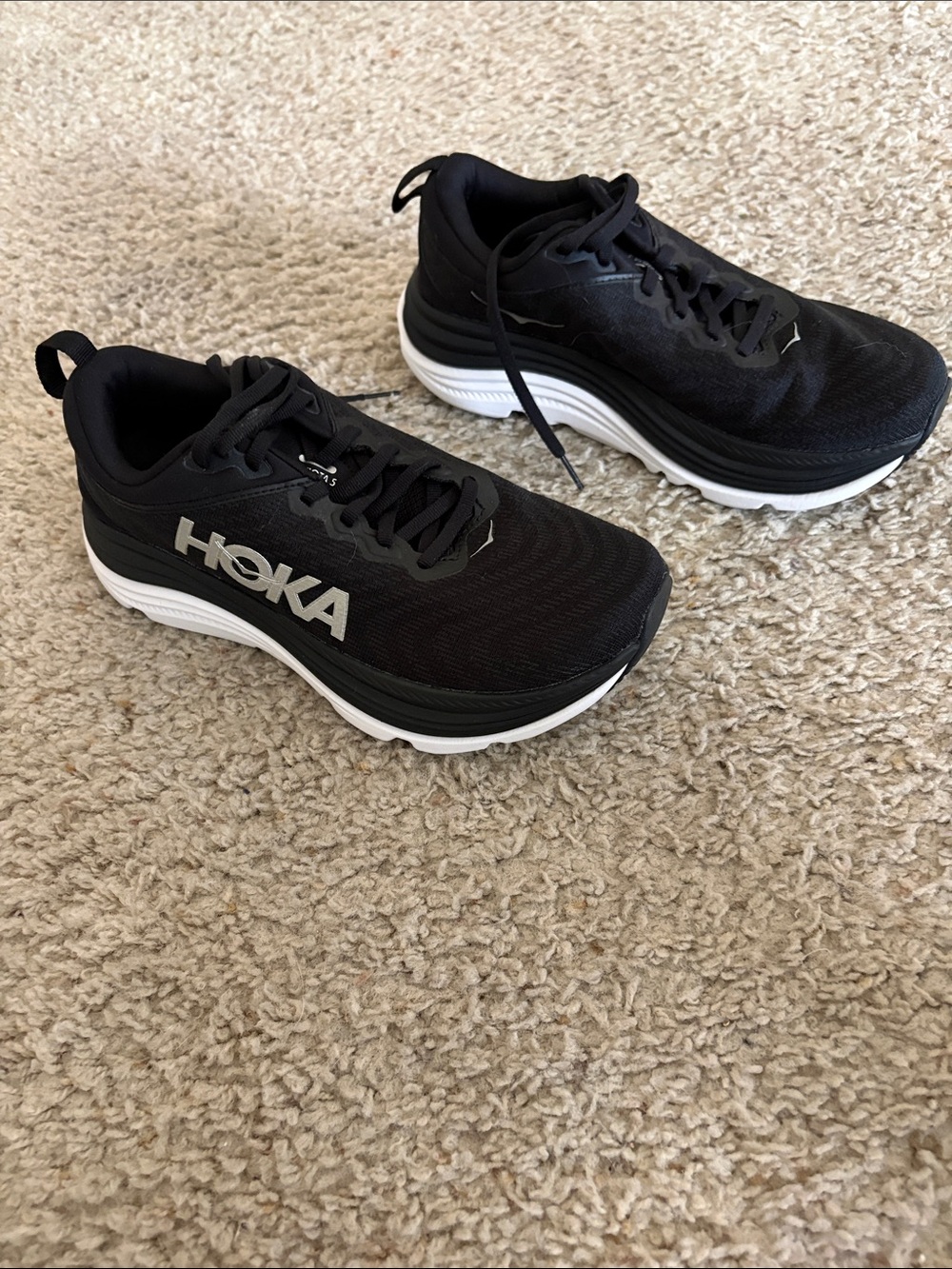 Hoka Gavota 5 Black and White Women’s Running Shoes